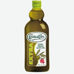 Масло оливковое нерафинированное Экстраверджин 1л ст/б Costa d`Oro