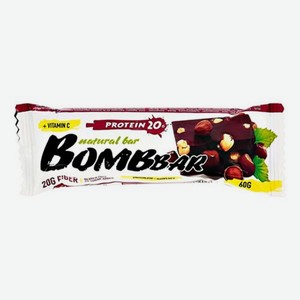 Батончик Bombbar протеиновый Шоколад и фундук 60 г