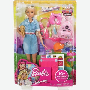 Кукла с аксессуарами Барби путешествия Маттэл к/у, 1 шт