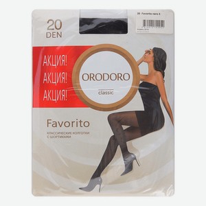 Колготки женские Orodoro Favorito, 20 ден, размер 5, цвет черный