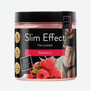 Фитококтейль FIT AND JOY Slim Effect для снижения аппетита и похудения Малина