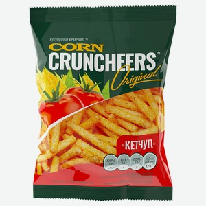 Снеки CRUNCHEERS кукурузные со вкусом кетчупа, 55 г