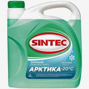 Стеклоомыватель зимний SINTEC Арктика -20℃ зеленый, 4 л