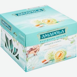 Конфеты вафельные глазированные Amapola Миндаль и кокос