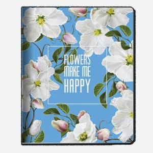Тетрадь общая Be Smart Коллекция «Happy flowers» 48 листов клетка, голубая