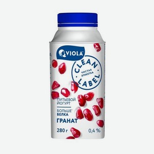 Йогурт Питьевой Viola Гранат 0,4% 280г