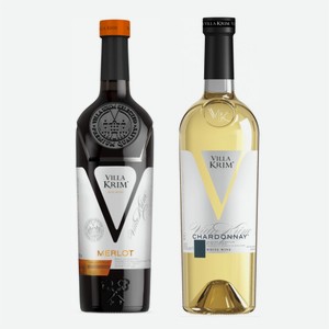 Вино ВИЛЛА КРЫМ Мерло/Шардоне/Шевалье, 0,75л