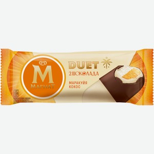 Мороженое Магнат Duet cливочное Маракуйя-кокос Два шоколада эскимо, 70 г