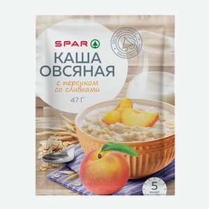 Каша Spar овсяная с персиком не требующая варки, 47 г