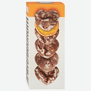 Пряники шоколадные с кусочками апельсина 0.25 кг Полет