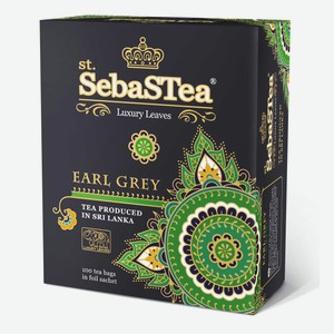 Чай черный с ар.бергамота Earl Gray 100пак 0.15 кг SebaStea Шри-Ланка