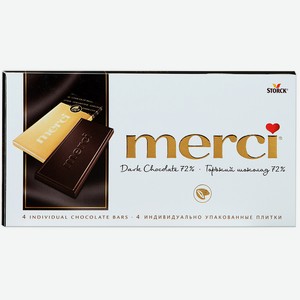 Шоколад горький 72% Merci, 0.1 кг