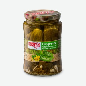 Огурчики маринованные деликатесные 6-9см ЕКО, 0.68 кг