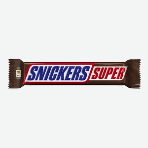 Шоколадный батончик с жареным арахисом, карамелью и нугой Super (Супер) ТМ Snickers (Сникерс)