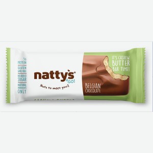 Батончик шоколадный Nattys&Go Cashew с кешью пастой покрытый молочным шоколадом 0.045 кг