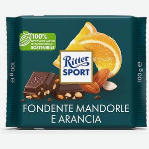 Шоколад тёмный с миндалем и апельсином 0.1 кг Ritter Sport