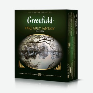 Чай черный Эрл Грей Фентези 100 пакетиков Greenfield, 0.2 кг