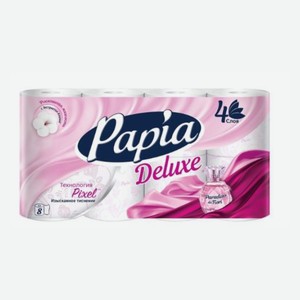 Туалетная бумага Папиа Делюкс Парадизо 4сл, 8шт