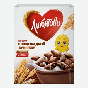 Завтраки Любятово Подушечки шоколад, 220г