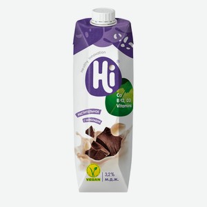 Молоко растительное 1л Hi с шоколадом 3,2% тетра-пак