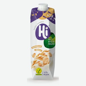 Молоко растительное 1л Hi овсяное 3,2% тетра-пак