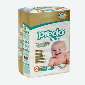 Подгузники 50 шт Predo Baby № 2 Mini 3-6 кг м/уп