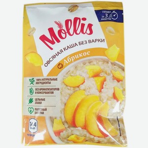 Каша Mollis овсяная с молоком со вкусом абрикоса 40г
