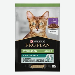 Влажный корм Pro Plan Nutri Savour с уткой в соусе для взрослых стерилизованных кошек и кастрированных котов 85 г