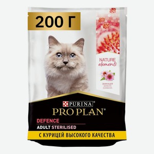 Сухой корм Purina Pro Plan Nature Elements с курицей для стерилизованных кошек и кастрированных котов 200 г