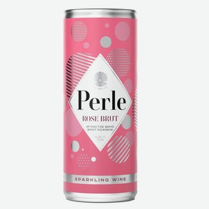 Вино игристое  Ла Петит Перле  брют розовое 11,5% 0,25л банка