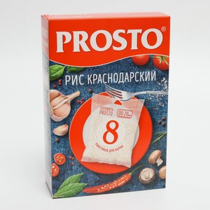 Рис PROSTO Краснодарский в пакетах для варки, 500 г (8*62,5 г)