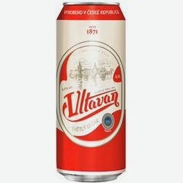 Пиво  Влтаван Лагер  св. фильтр. паст. 4,8% ж/б 0,5л, Чехия