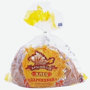 Хлеб 375 г Крымхлеб Дарницкий подовый нарезанный половинка ж/пш п/эт