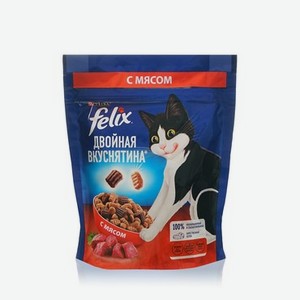 Сухой корм для кошек Felix Двойная вкуснятина   С мясом   200г