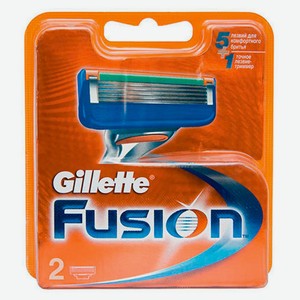 Кассеты сменные для бритья 2 шт Gillette Fusion блистер