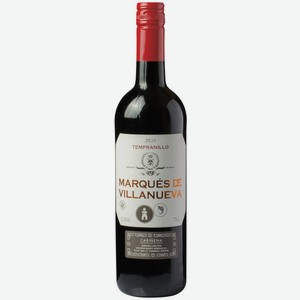Вино MARQUES DE VILLANUEV Темпранильо Кариньена кр. сух., Испания, 0.75 L