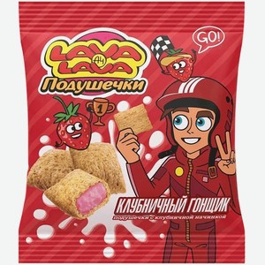 Подушечки Lava Lava хрустящие с начинкой со вкусом клубники, 35г