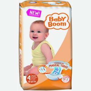 Подгузники Baby Boom Maxi 4 7-18 кг, 50 шт