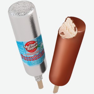Мороженое Эскимо российское пломбир ванильный в шоколадной глазури