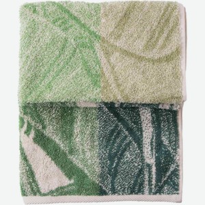 Полотенце махровое DM текстиль Cleanelly Sunny Garden цвет: экрю/зелёный/хаки, 70×140 см