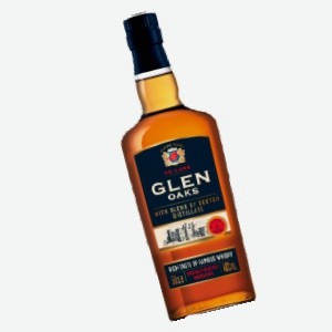 Виски  Glen Oaks , купажированный, 40%, 0,5 л