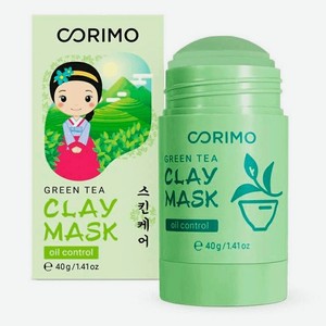 Corimo Глиняная маска для лица Зеленая в стике с Зеленым чаем и Алоэ 40г