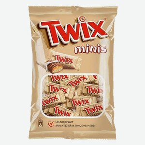 Печенье 184 г Mars Twix Мини с карамелью покрытое молочным шоколадом песочное м/уп