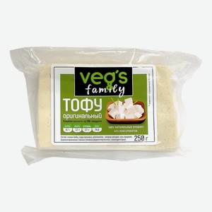 Растительный аналог сыра Vegs Тофу оригинальный 250 г