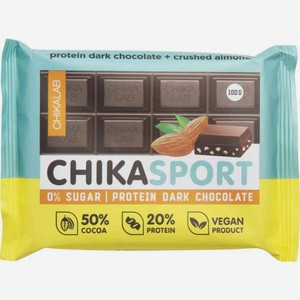 Шоколад темный Chikalab с миндалем, 100 г