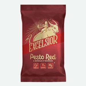 БЗМЖ Сыр EXCELSIOR Pesto Red с зеленью и чесноком фасованный 45% 180г