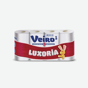 Туалетная бумага VEIRO Luxoria 3-слойная, 8 шт