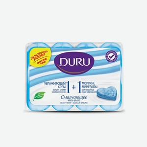 Туалетное мыло DURU 1+1, в асс-те, 4*80 г