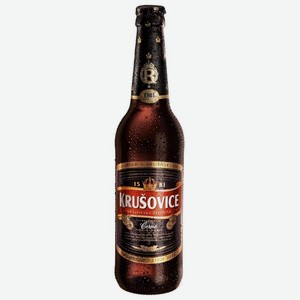 Пиво Krusovice Cerne темное 4,1%, 450мл, стеклянная бутылка