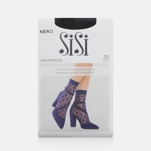 Женские капроновые носки в крупный горошек Sisi Macropois 20den Nero